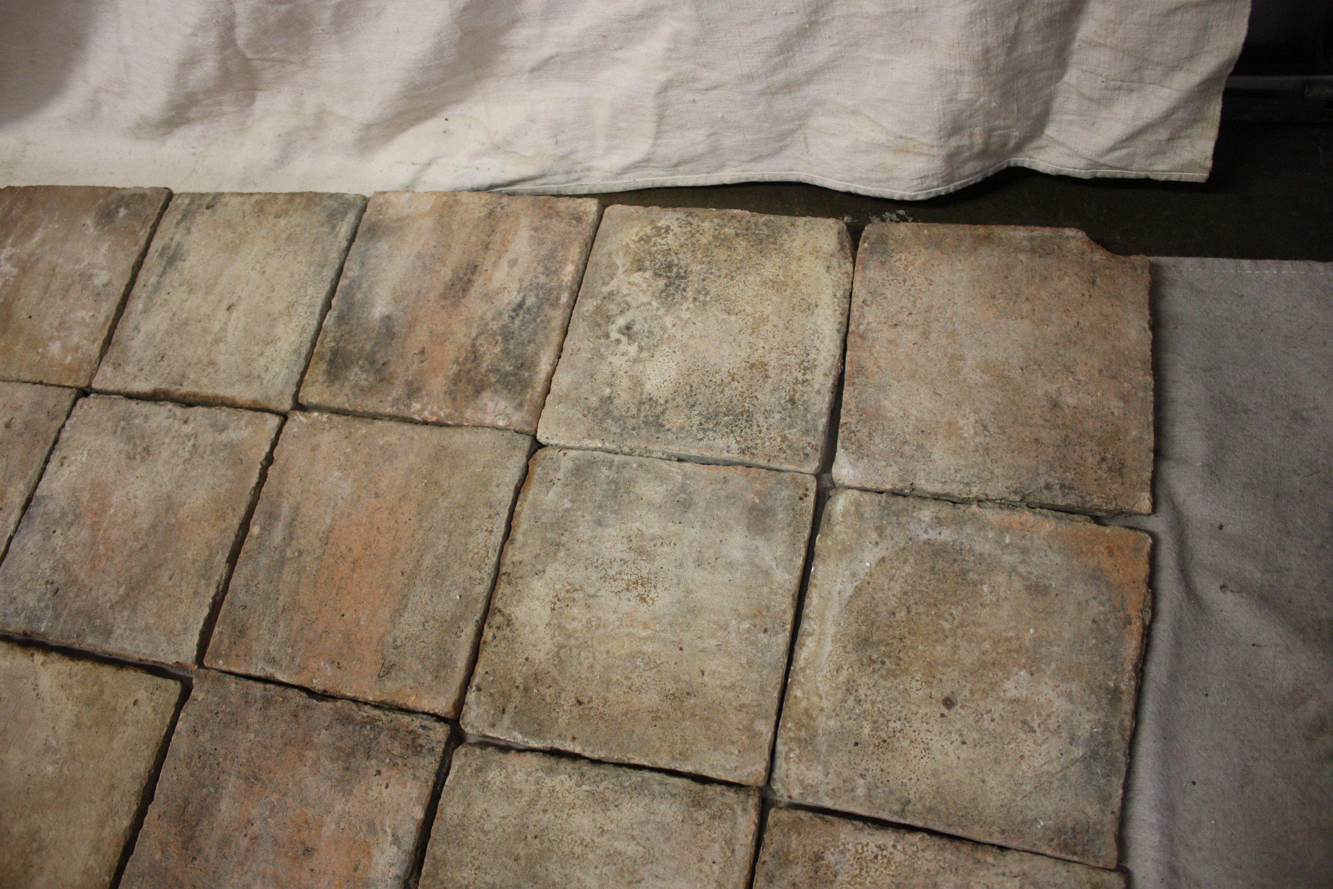 18th Century French Terracotta Tiles In Good Condition In Stockbridge, GA