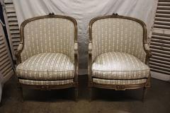 Mid-19th Century French Pair of Bergere Chairs