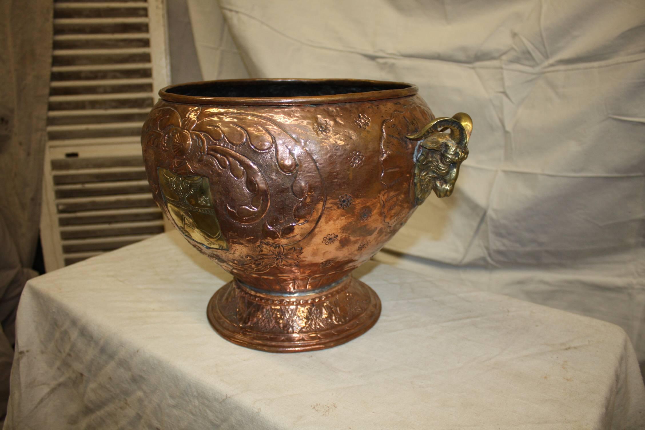 Medieval 19th Century French Copper Urn