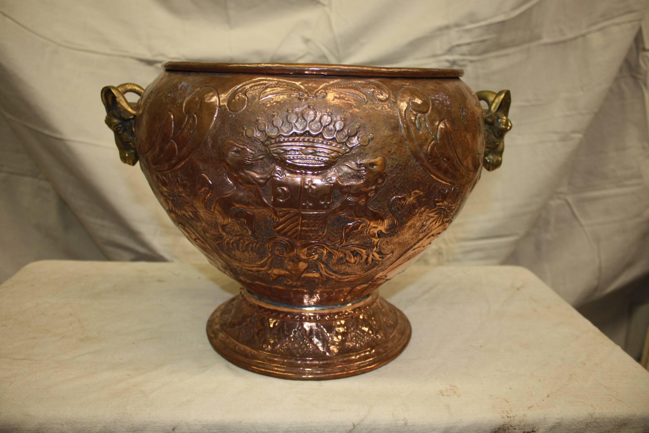 19th Century French Copper Urn 2