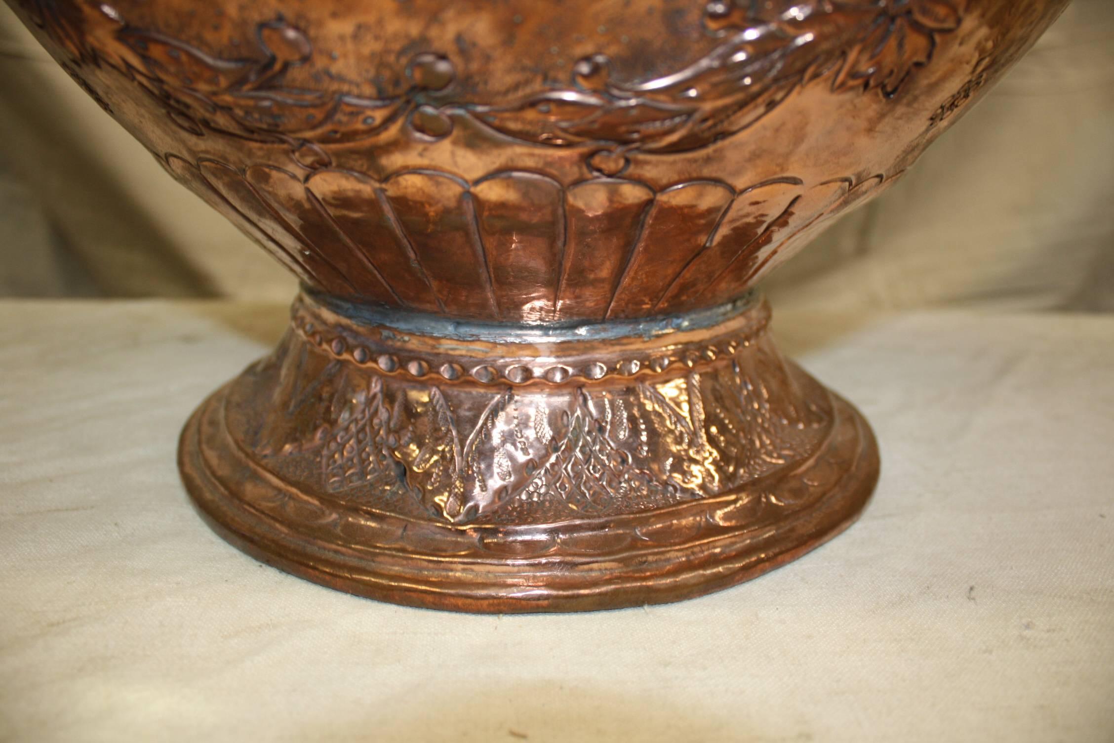 19th Century French Copper Urn 3