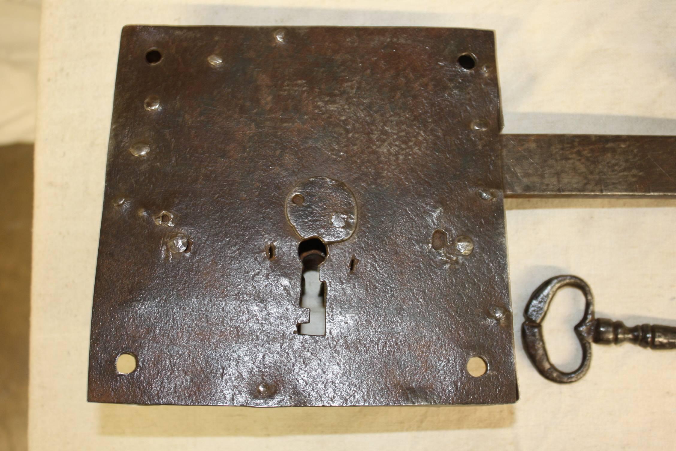 Exceptional 18th century iron lock.