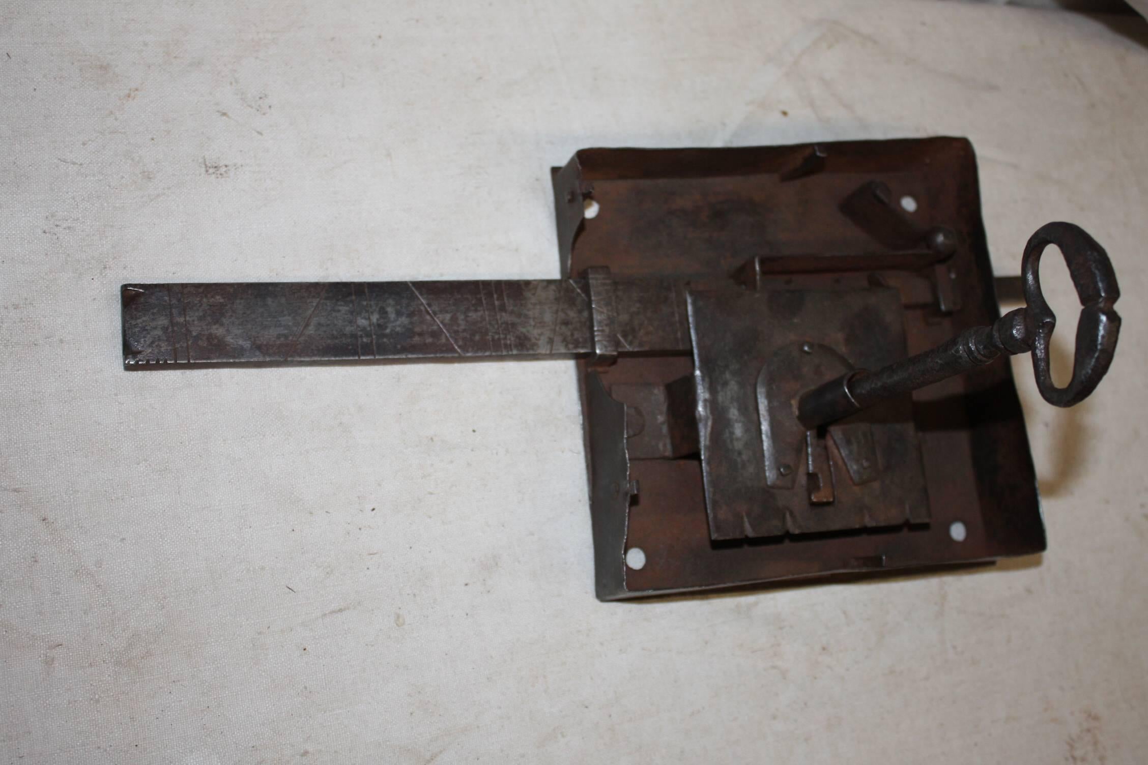 French Exceptional 18th Century Lock For Sale