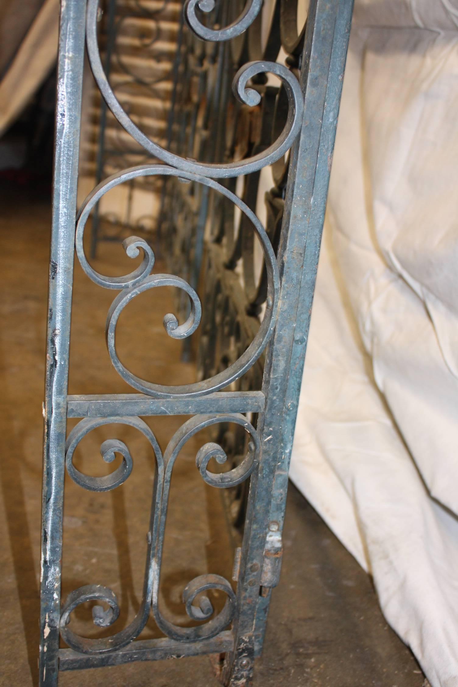 Pair of 19th Century French Iron Gate 5