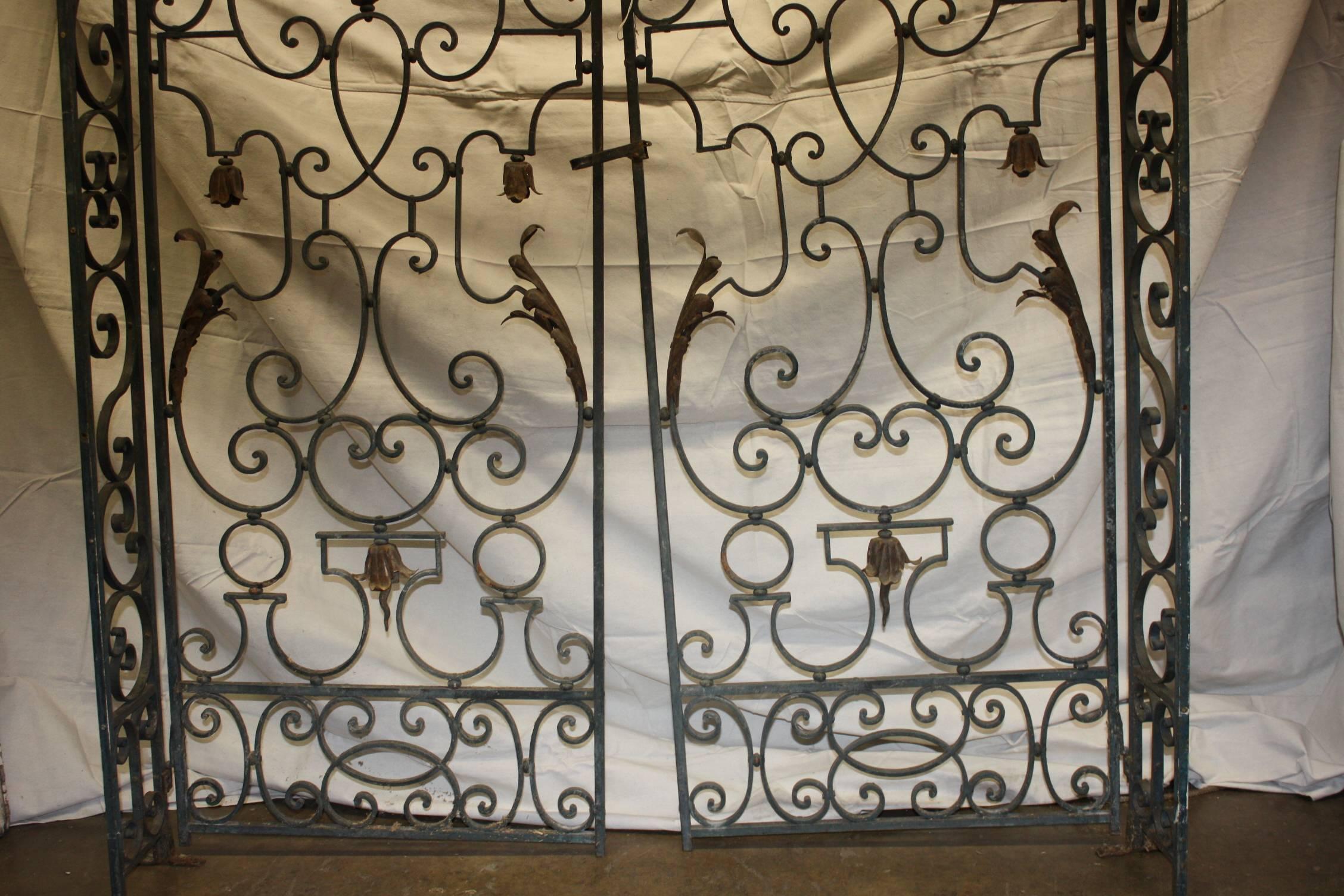 Pair of 19th Century French Iron Gate 1