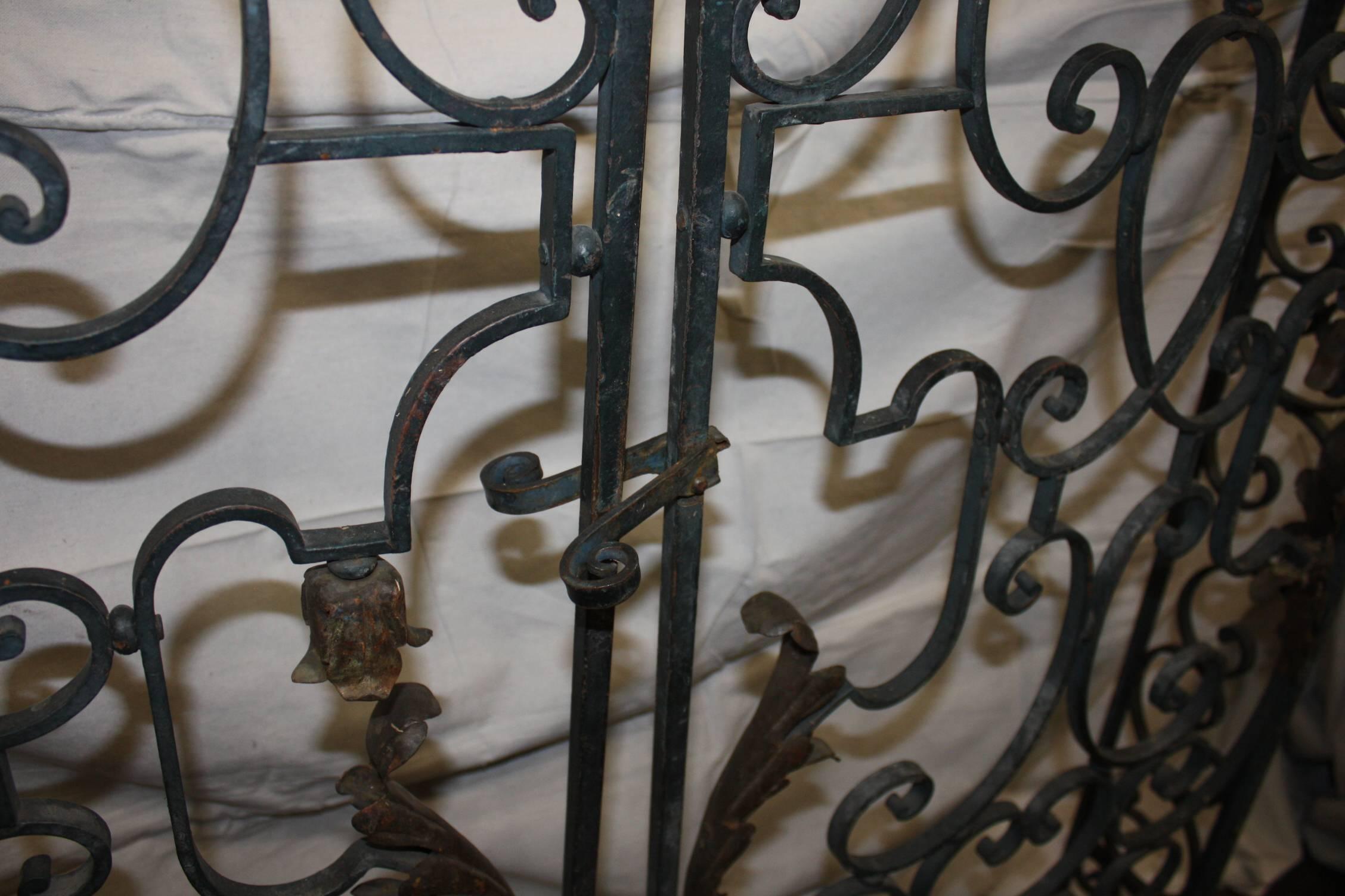 Pair of 19th Century French Iron Gate 2
