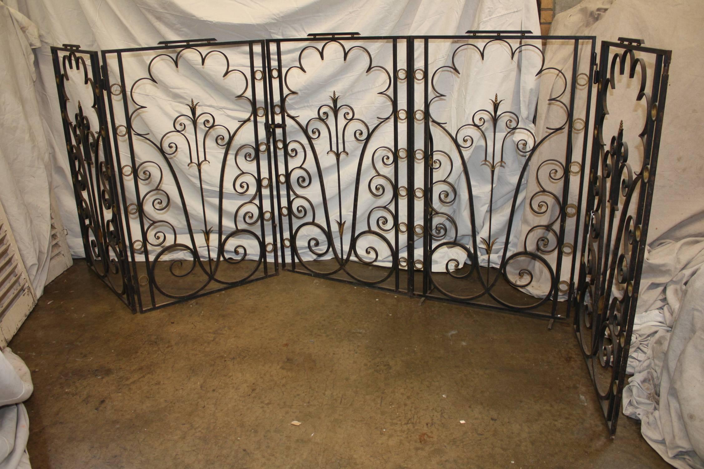 Set of Early 20th Century French Iron Gates In Good Condition In Stockbridge, GA