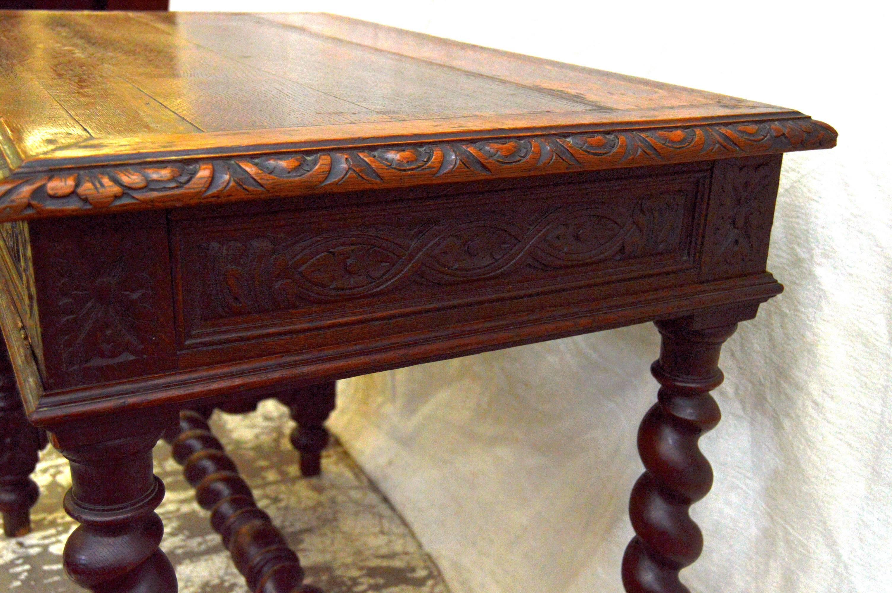 Oak French 19th Century Writing Table