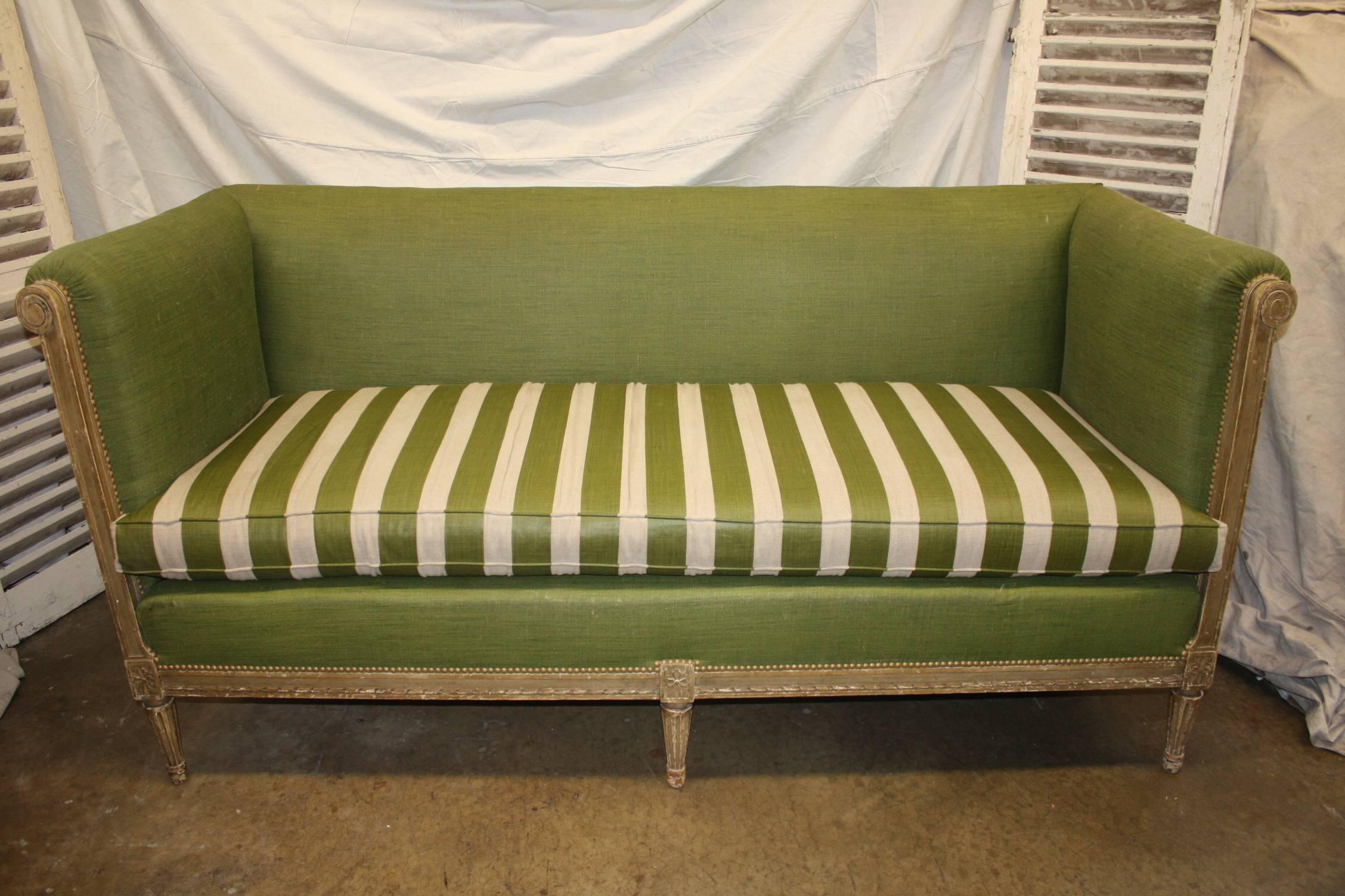 Early 19th century French sofa in Louis XVI style.