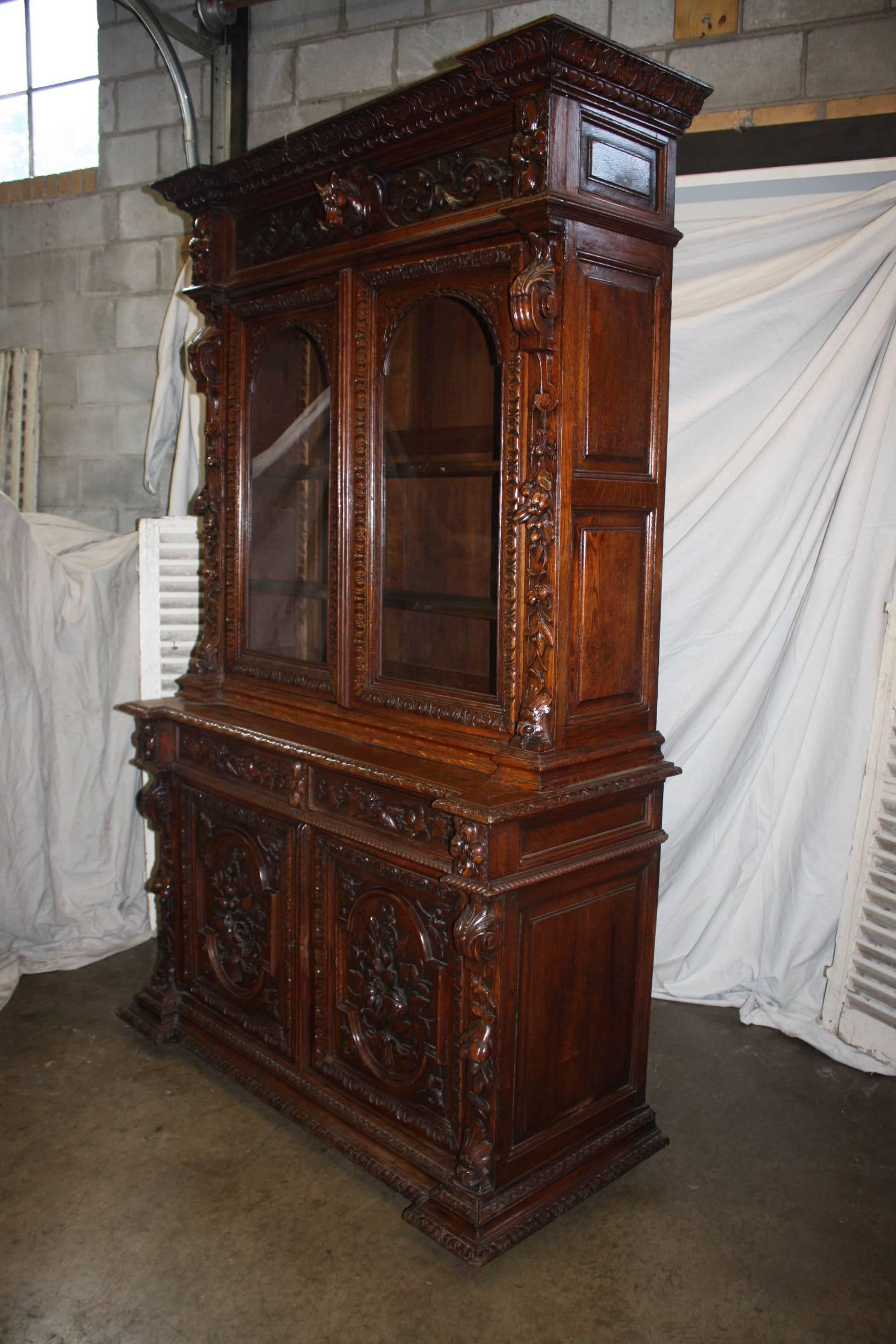 Carved Gorgeous 19th Century, French Black Forest Cabinet