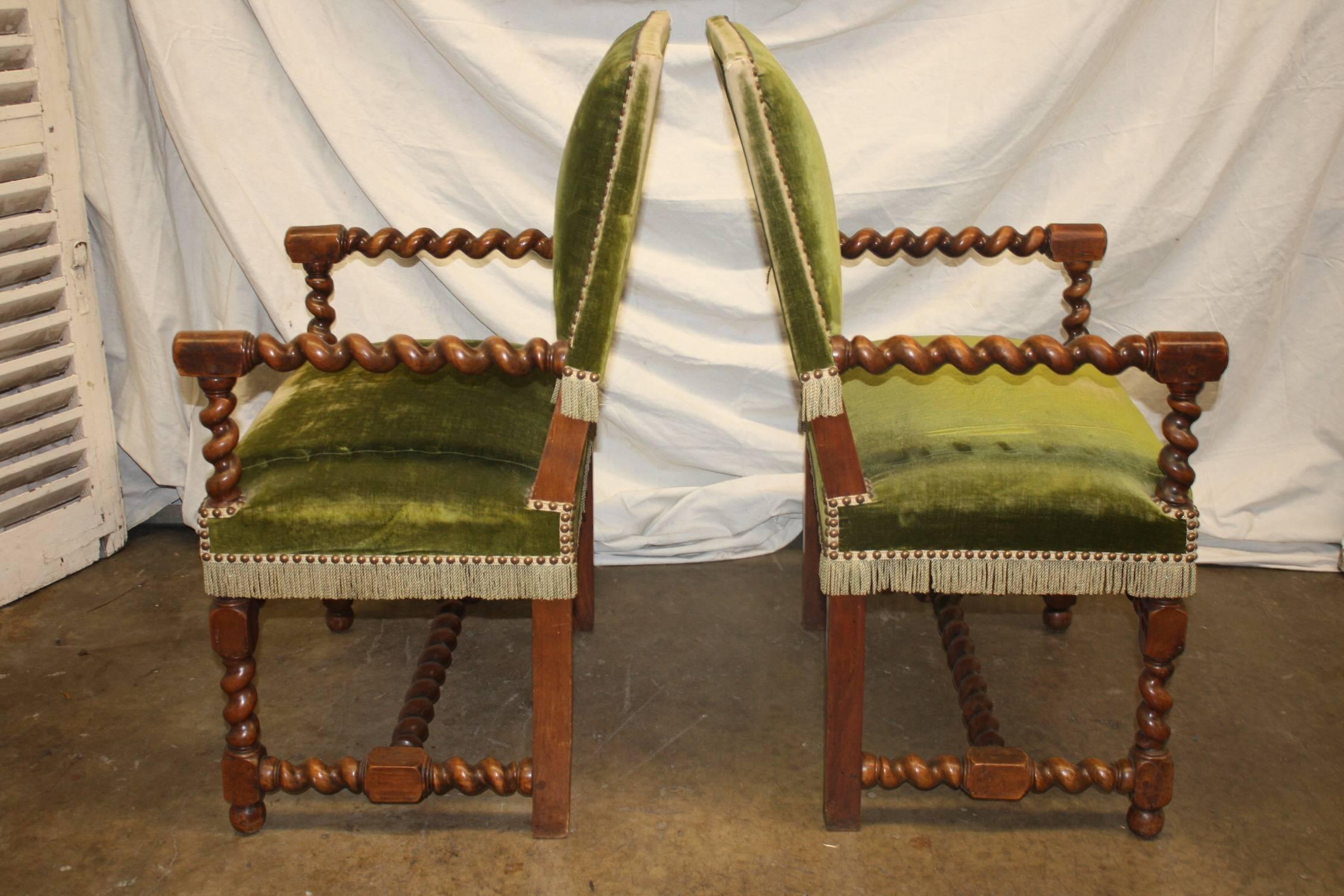 19th Century Louis XIII Style Chairs In Good Condition In Stockbridge, GA