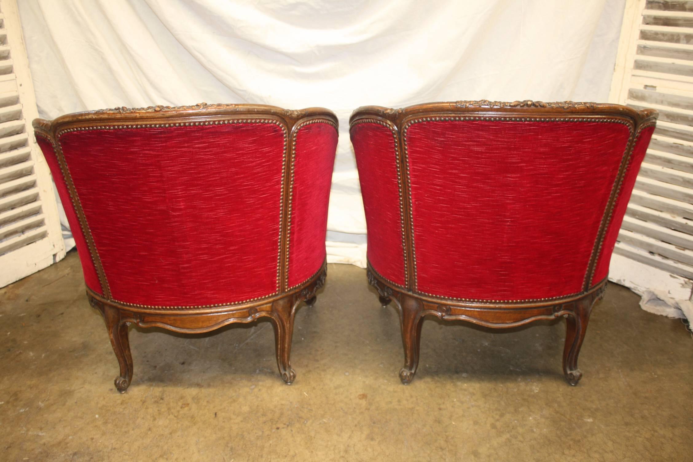 19th Century French Pair of Bergeres 4