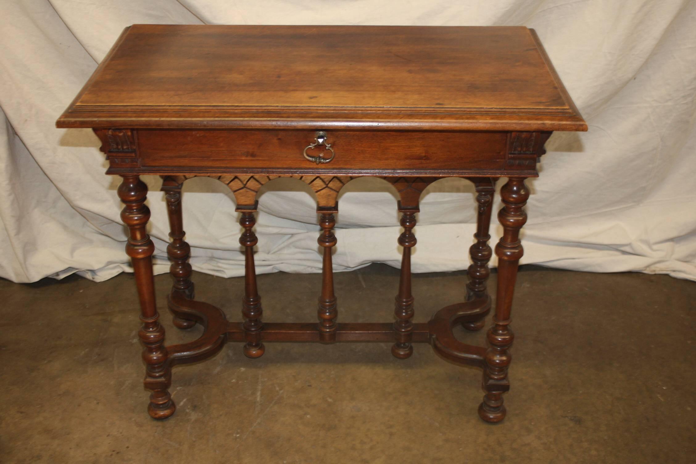 19th century Gothic side table.