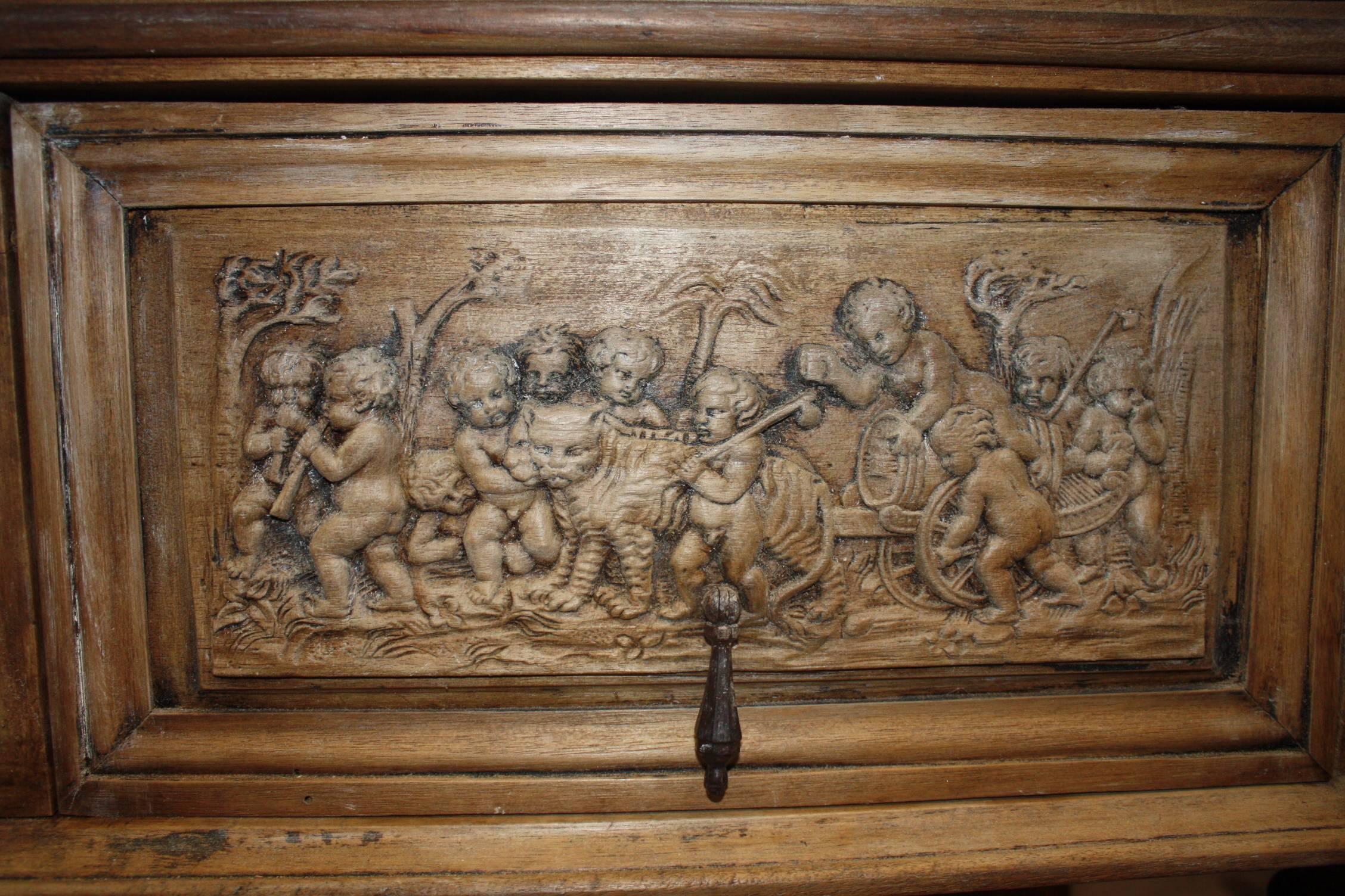 Wood Magnificent 17th Century French Cabinet