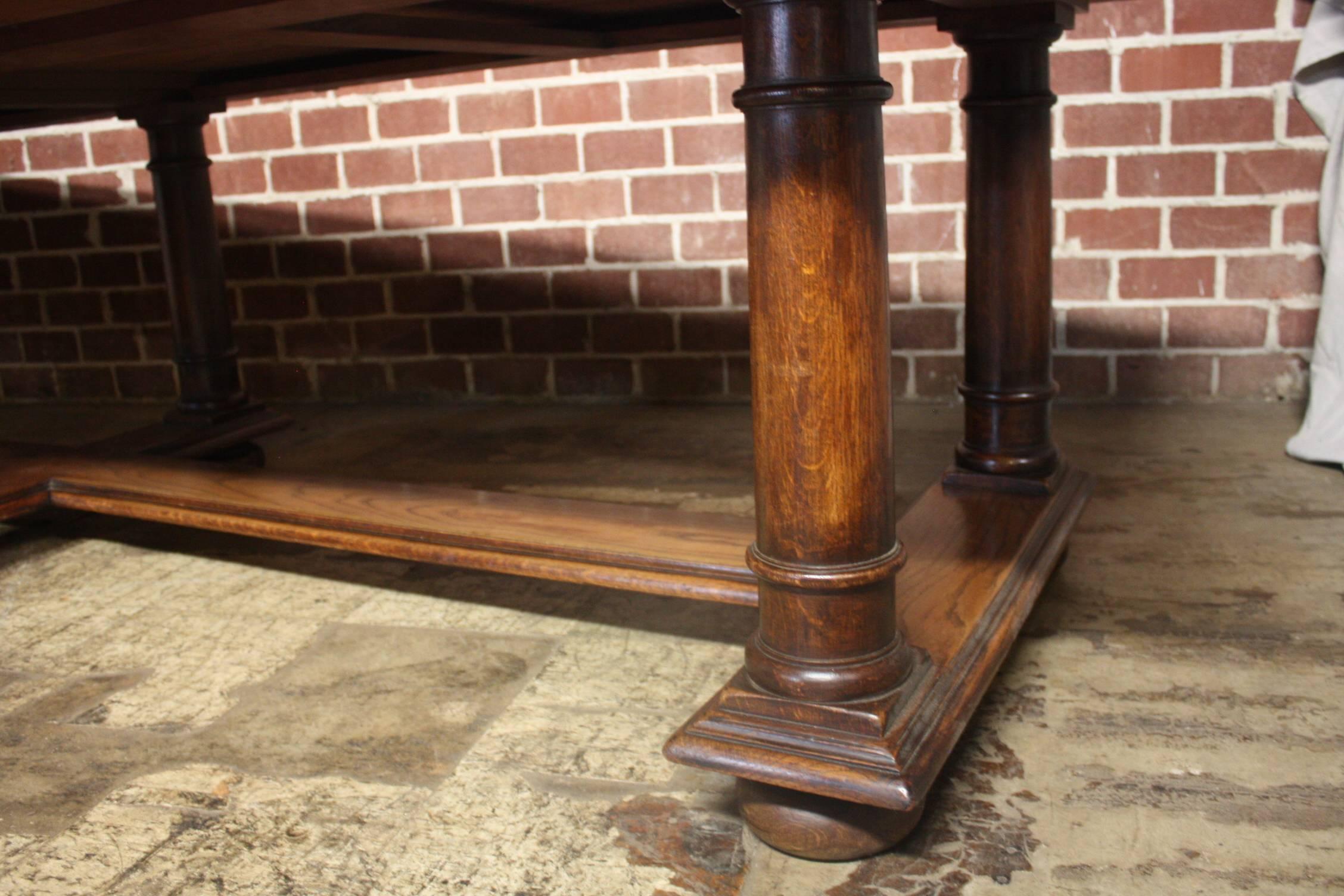 Walnut Magnificent Table Signed ''Francisque Chaleyssin''