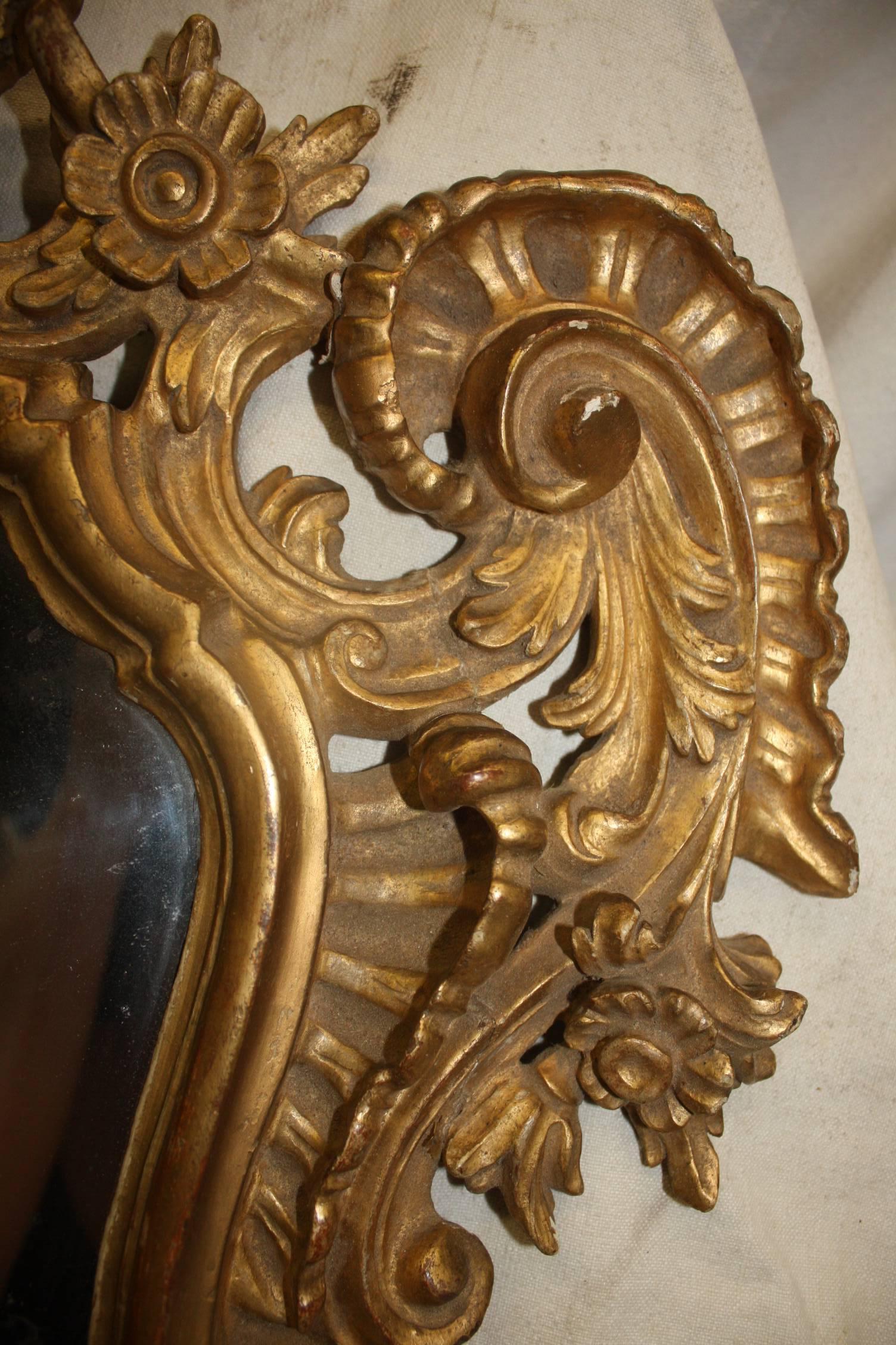 Wood Early 19th Century Italian Mirror For Sale