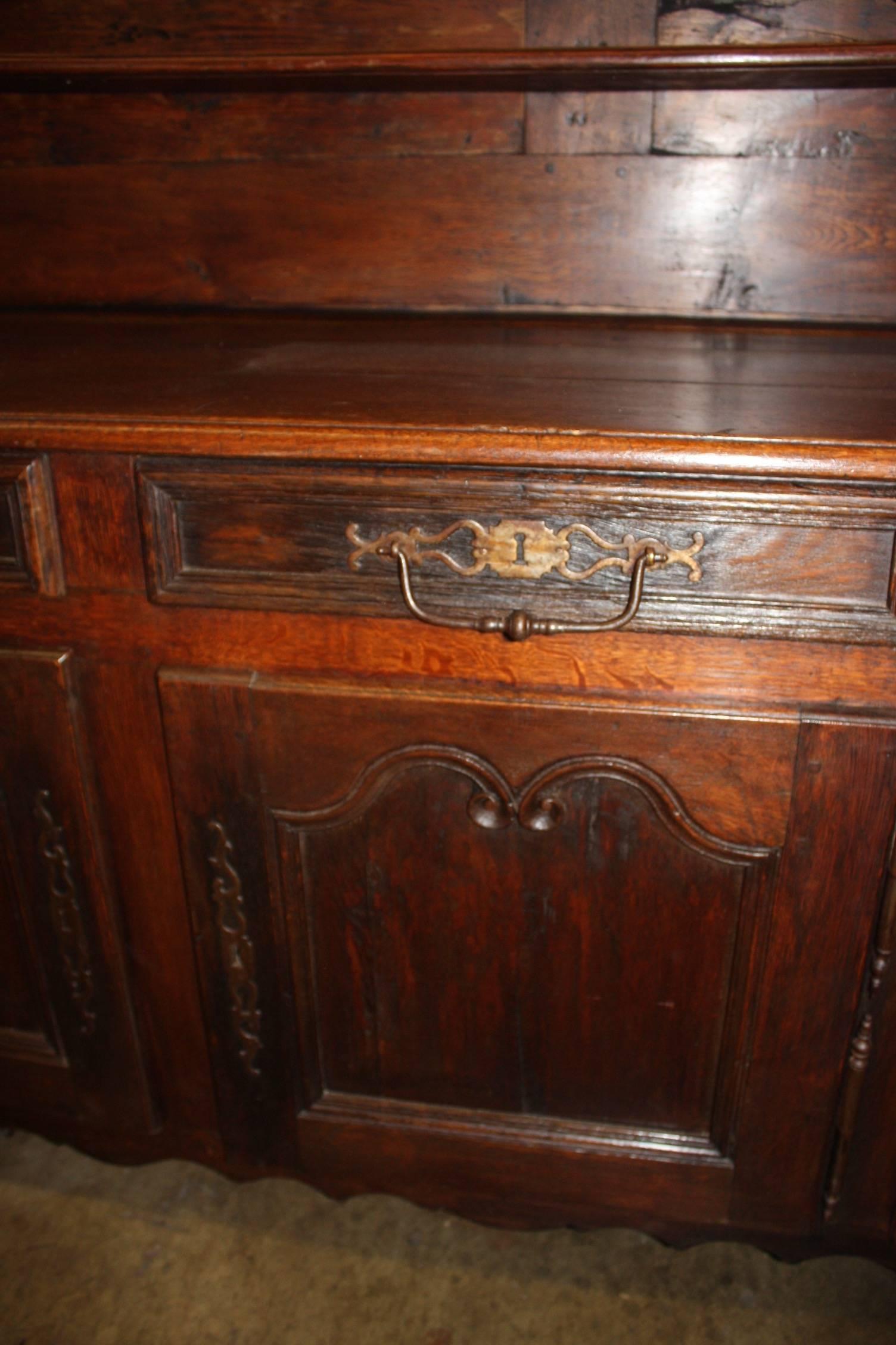Oak Remarkable 18th Century French Hutch