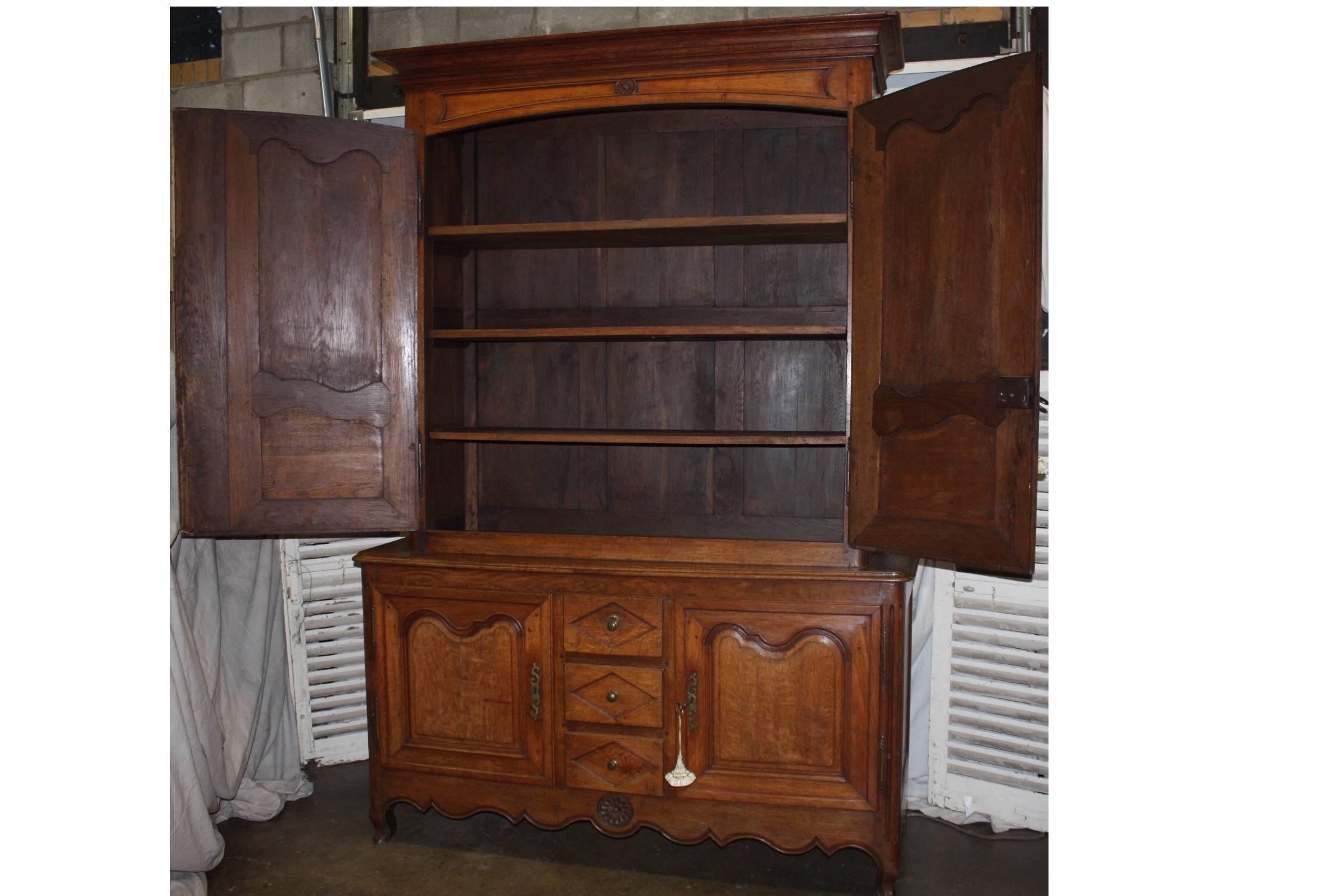 Oak Magnificent Early 19th Century French Cabinet Deux-Corps