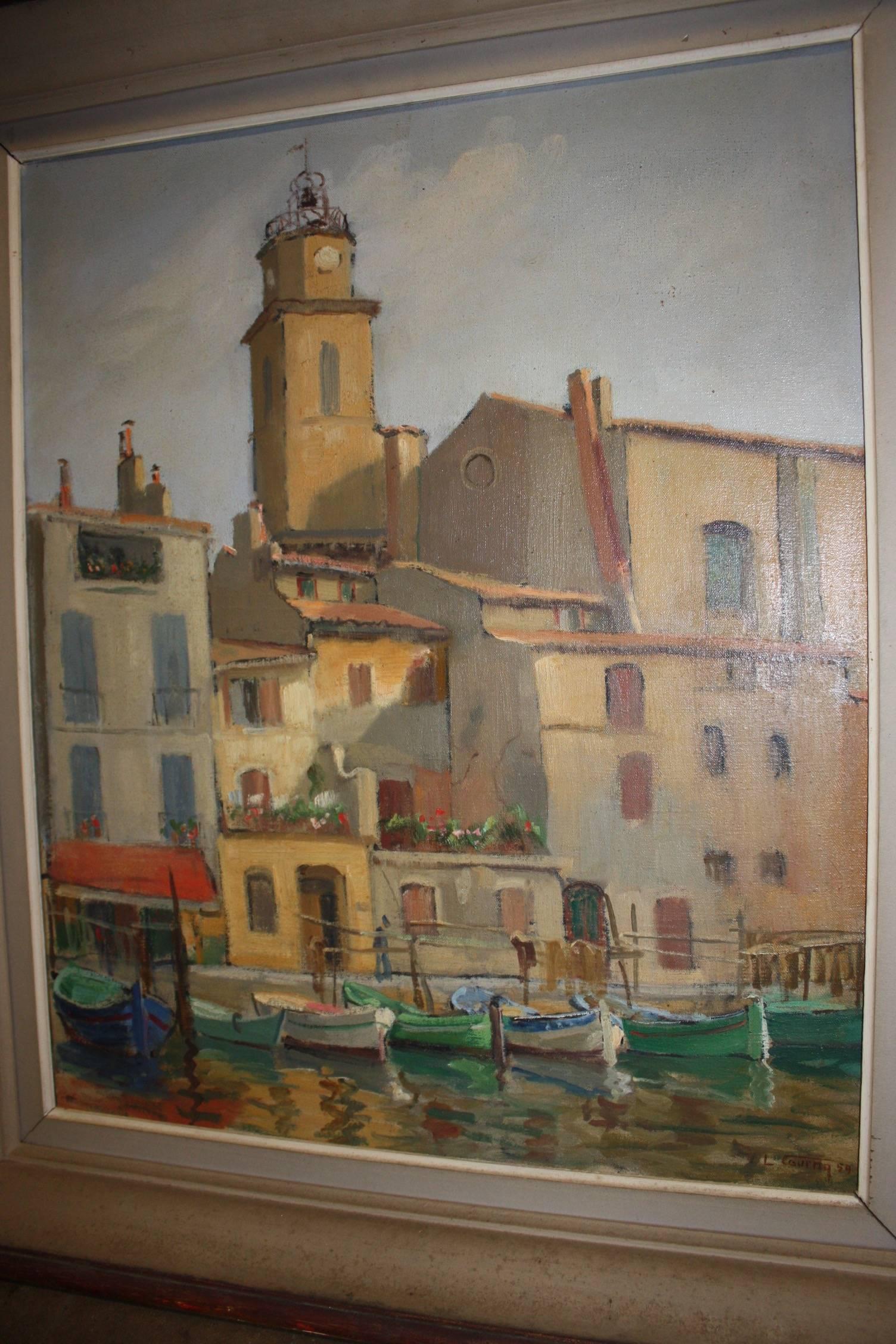 Charming French Oil on Canvas 