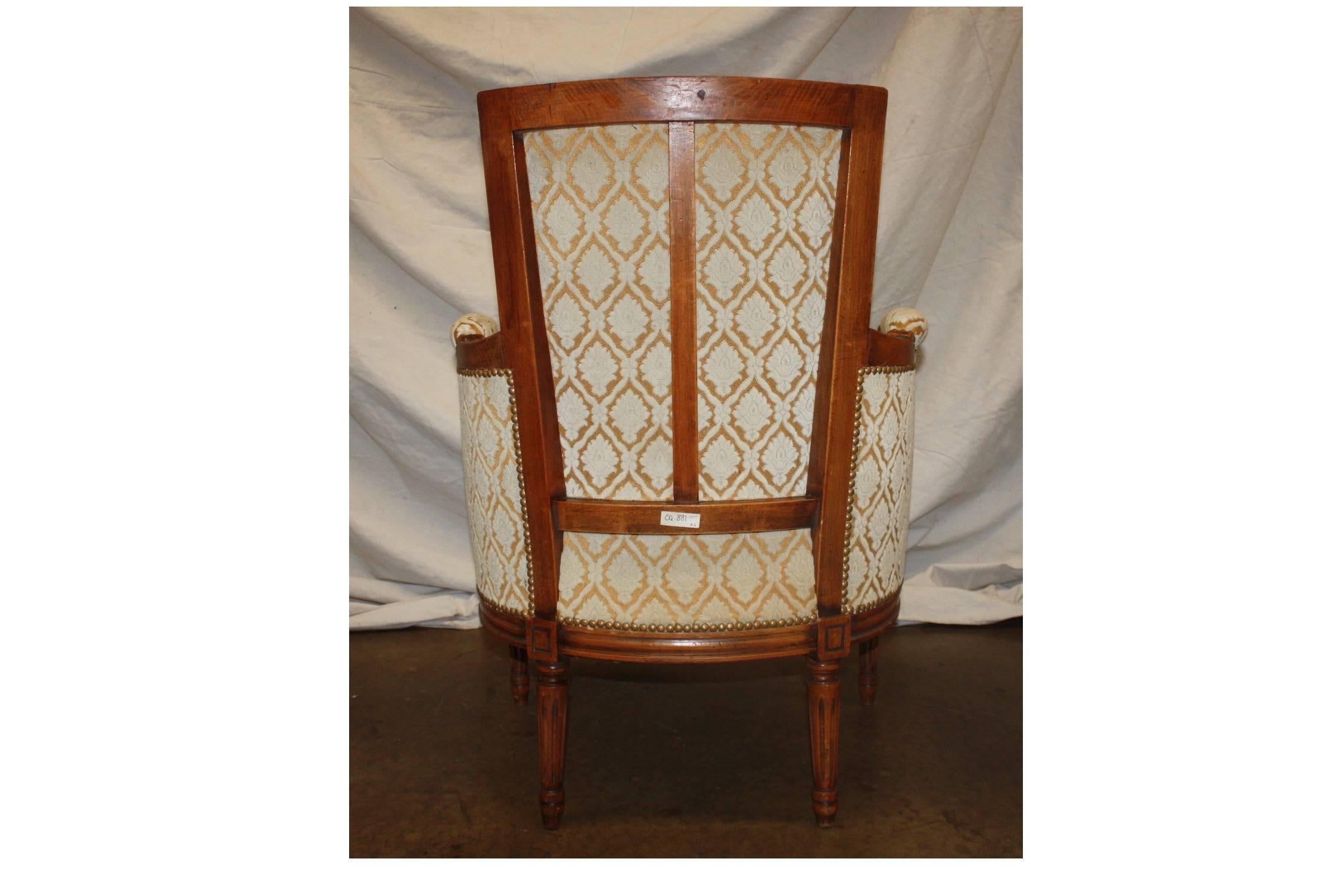 Charming 19th Century French Bergere Chair 1