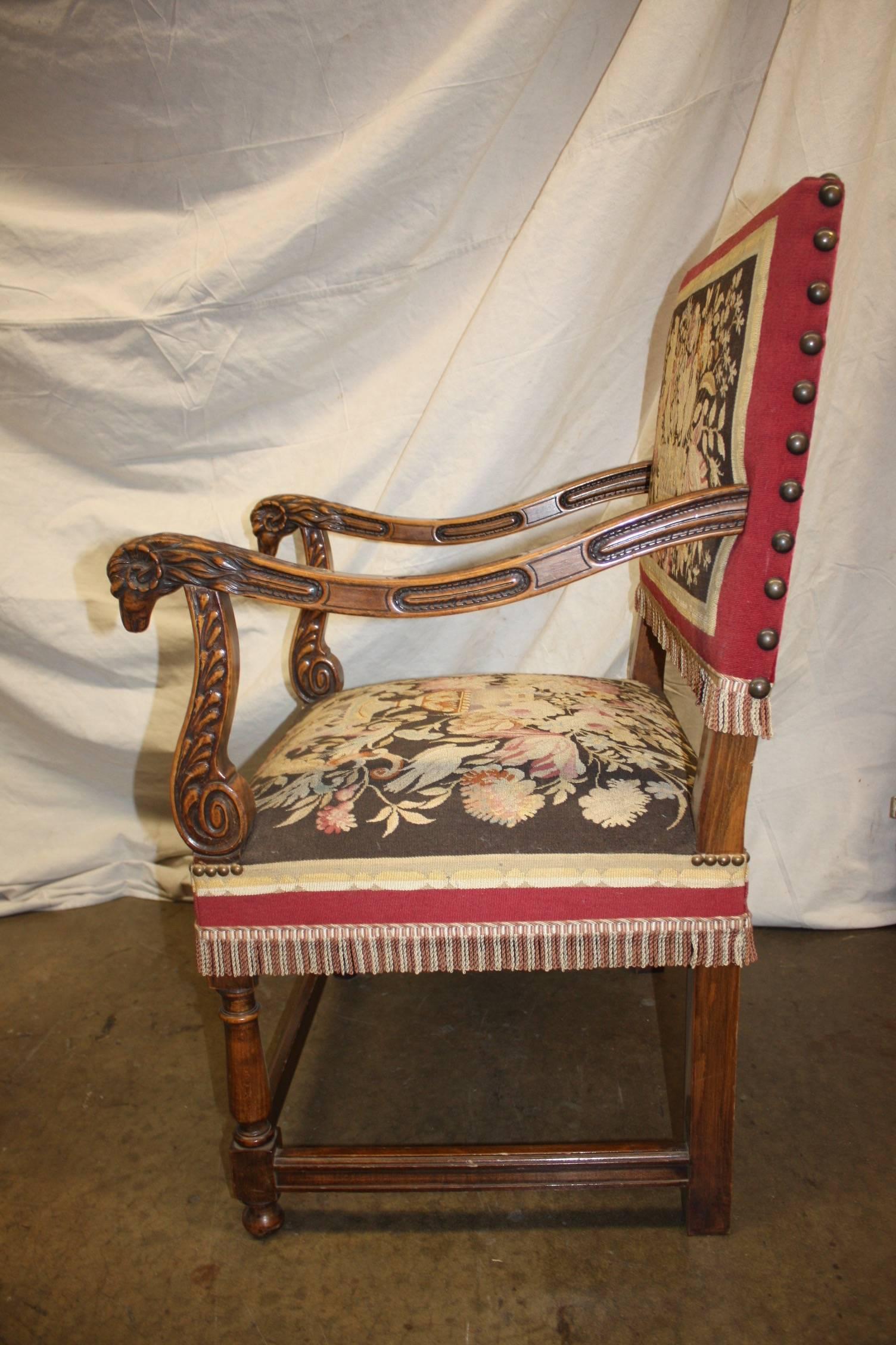 Prächtiger französischer Sessel aus dem 19. Jahrhundert im Zustand „Hervorragend“ im Angebot in Stockbridge, GA