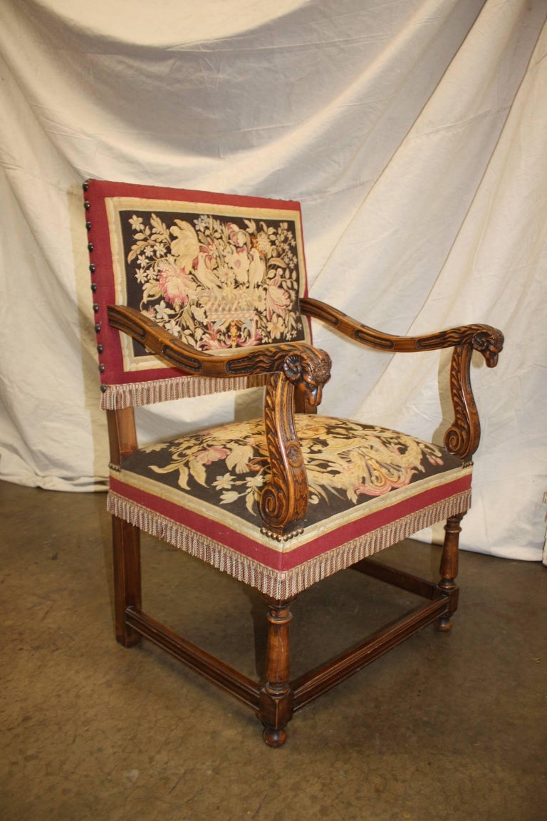 Magnificent 19th century French armchair.
