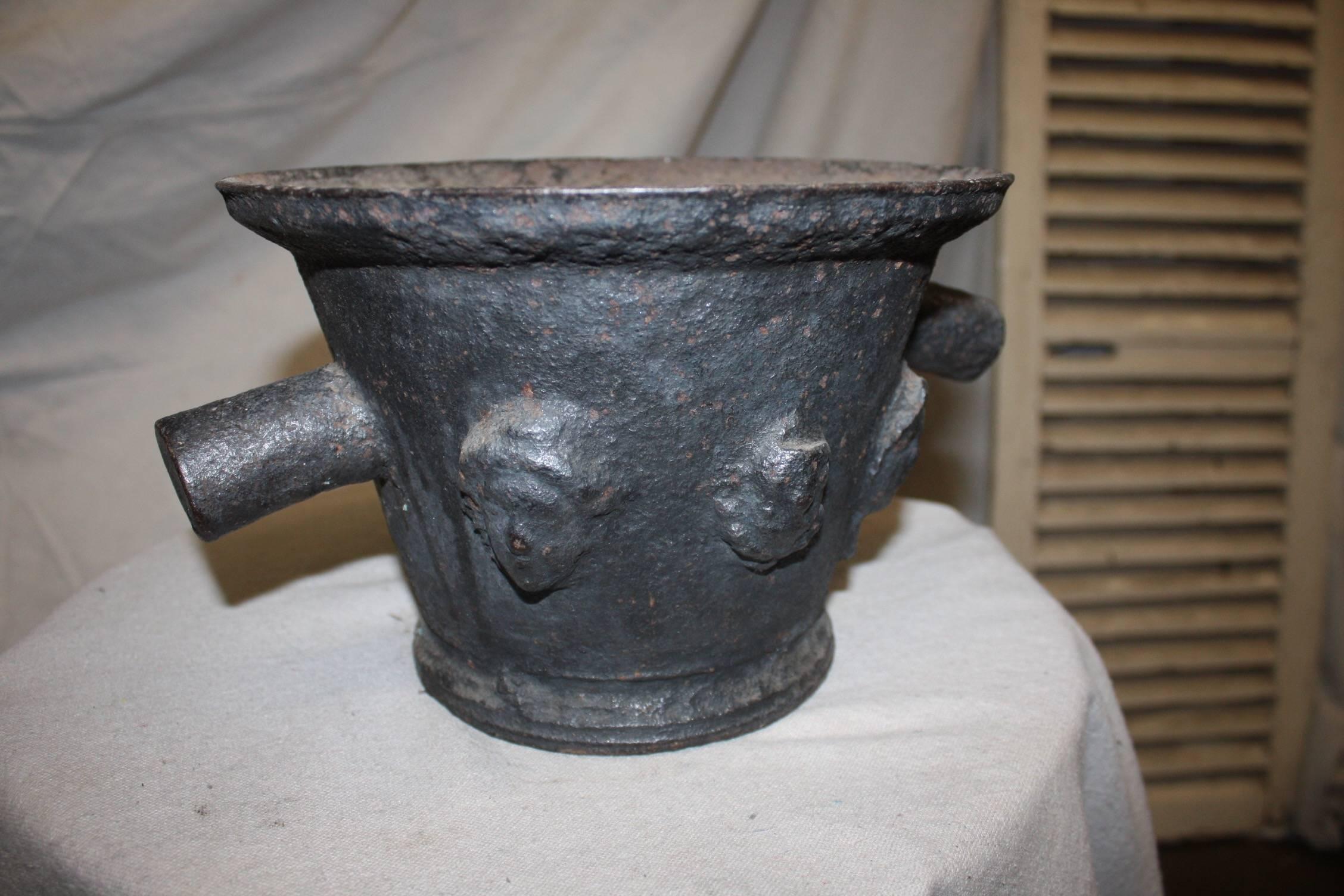 Cast Early 17th Century French Mortar For Sale