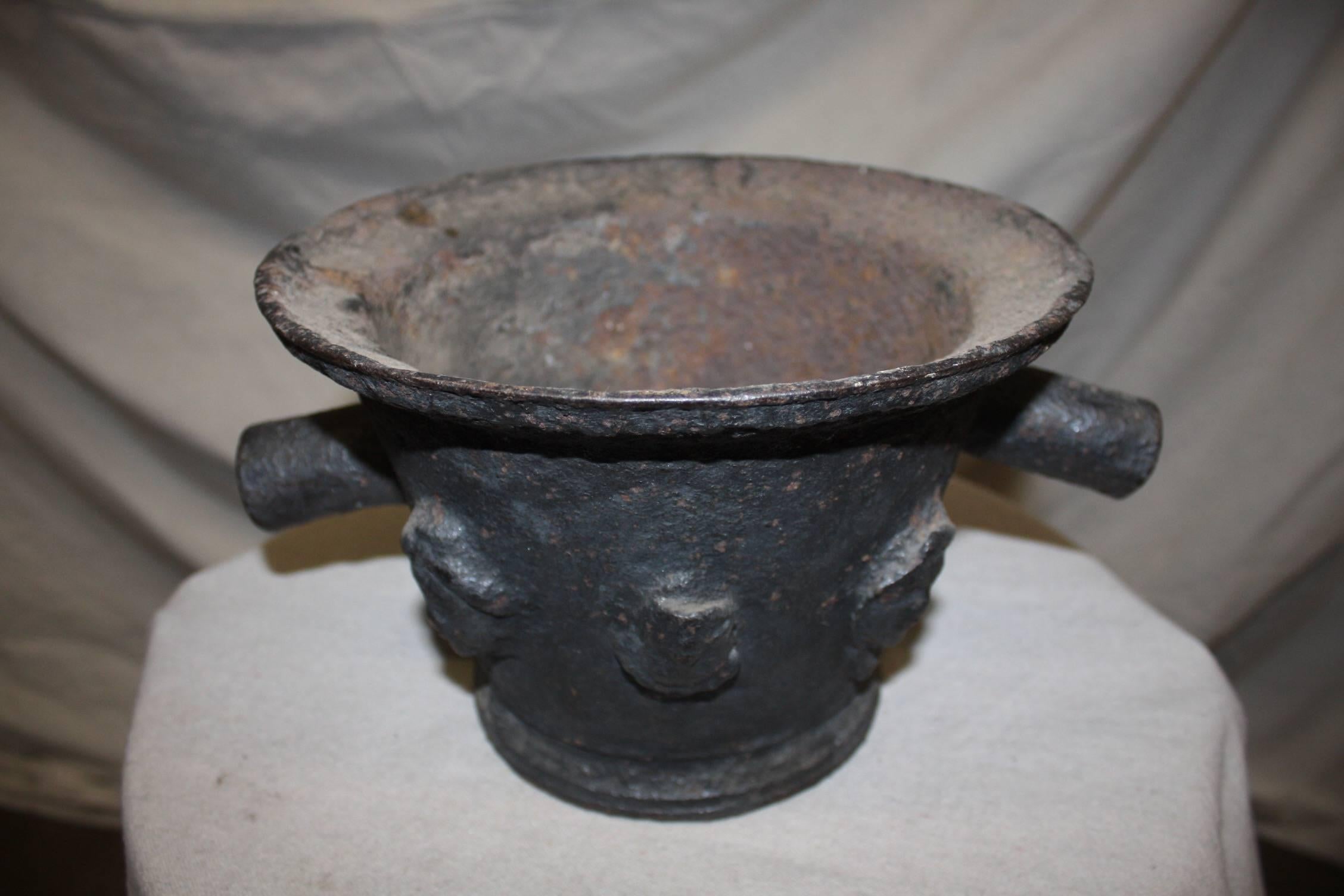 Iron Early 17th Century French Mortar For Sale