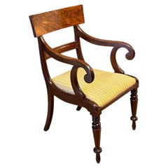 Antique Victorian mahogany desk chair in good, original condition