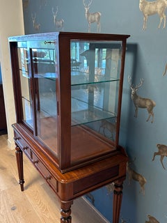 Table display cabinet with 2 sliding doors and 2 shelves
