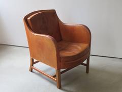 Early "Mix" Easy Chair in Original Niger Upholstery and Mahogany by Kaare Klint
