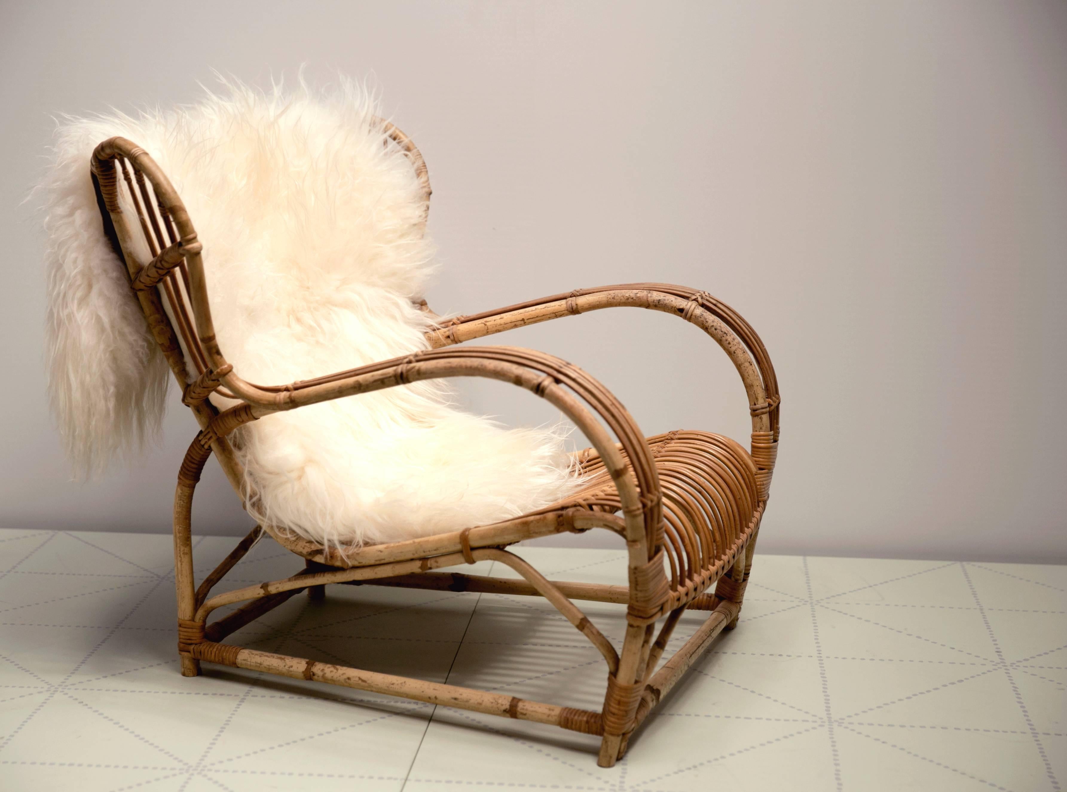 Designed 1936, this chair was made circa 1930s.

Made by R. Wengler, Copenhagen, with the maker’s plaque on the lower back of the frame.

R. Wengler was a Pioneer of wicker furniture design. The firm, who received the royal warrant in 1914, was