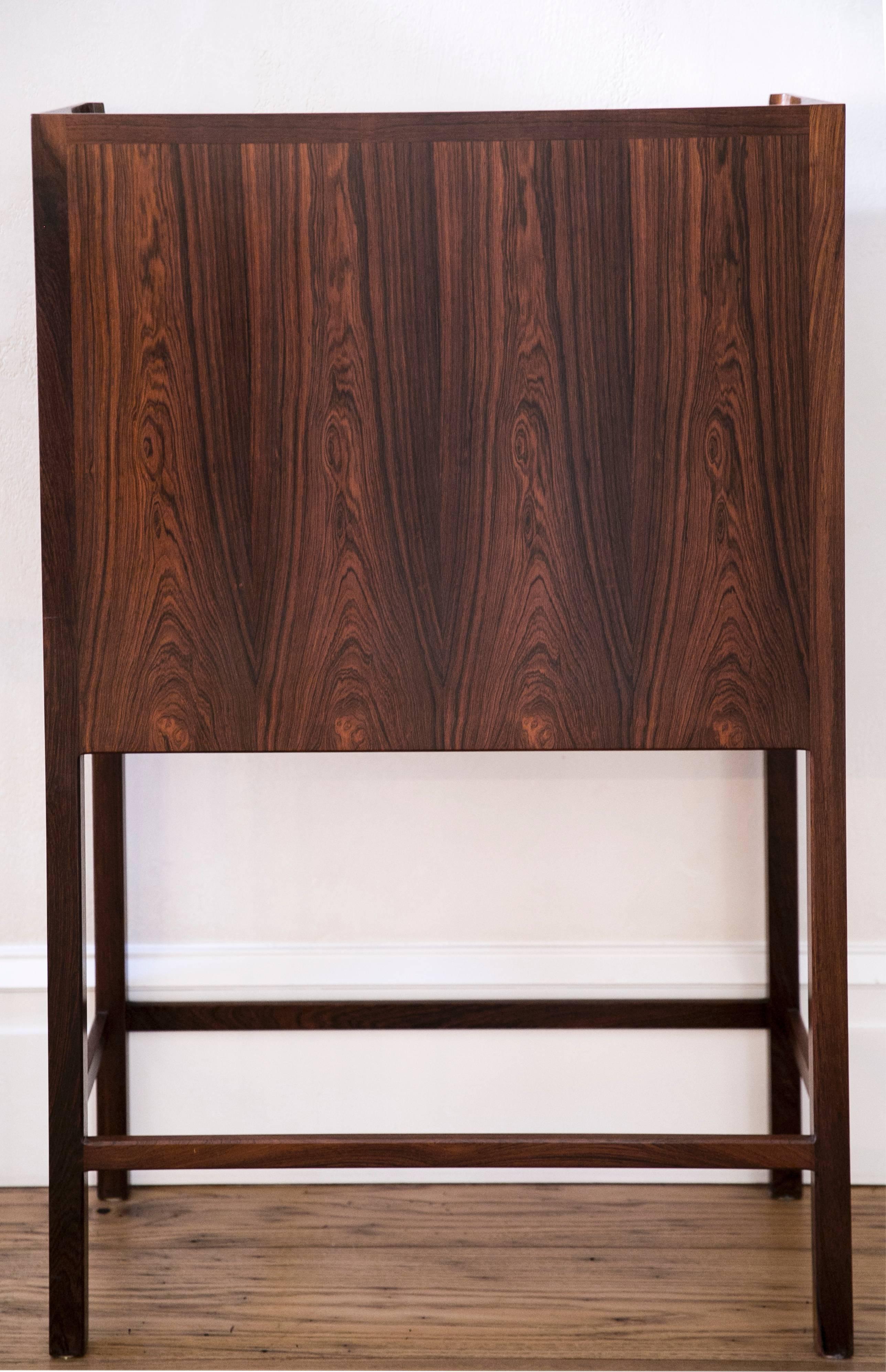 Mid-20th Century Small Freestanding Cabinet with Cedar Wood Interior by Ludvig Pontoppidan For Sale