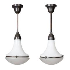 Pair of 1930s Suspension Lights by Peter Behrens