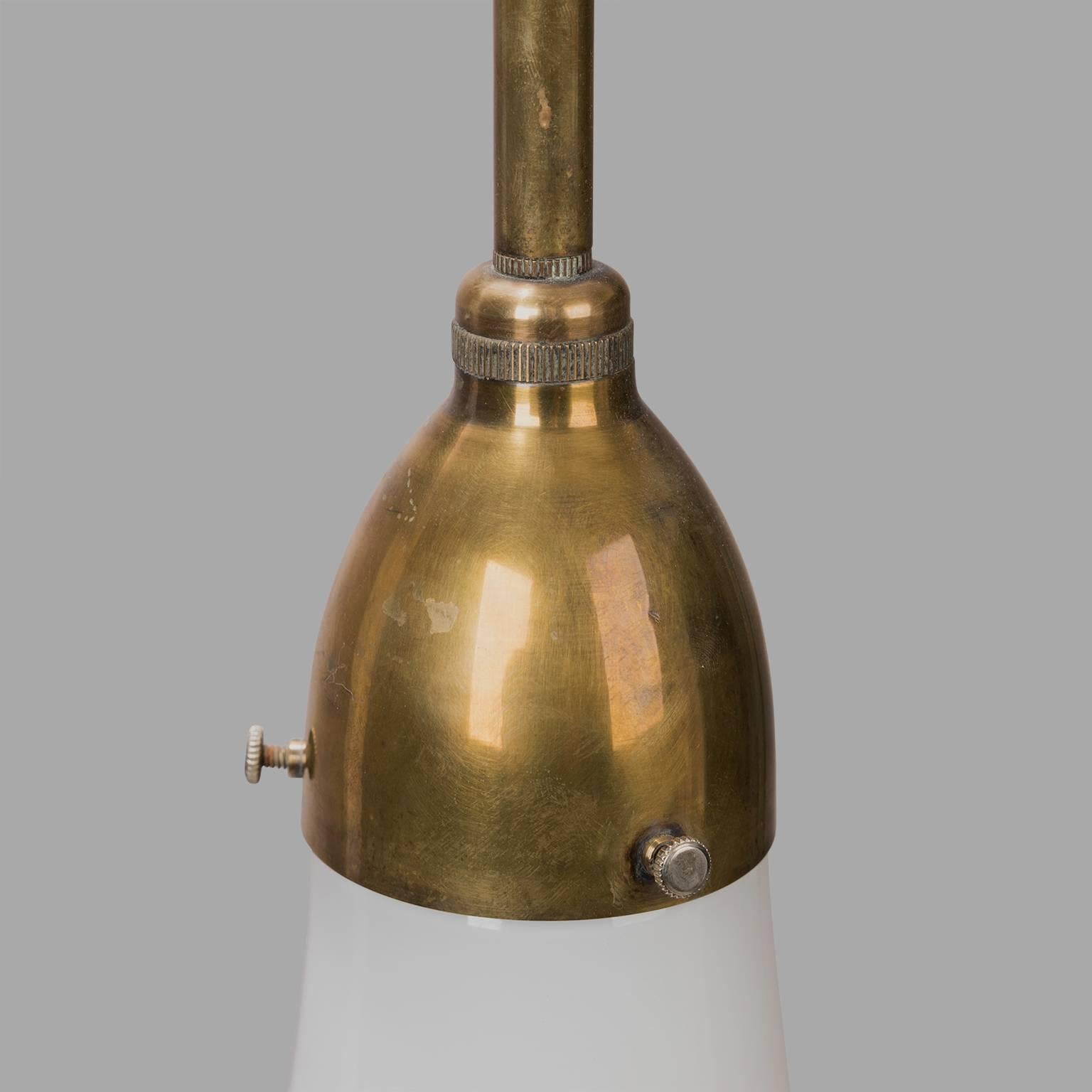 German 1930s Brass Suspension Lights by Peter Behrens