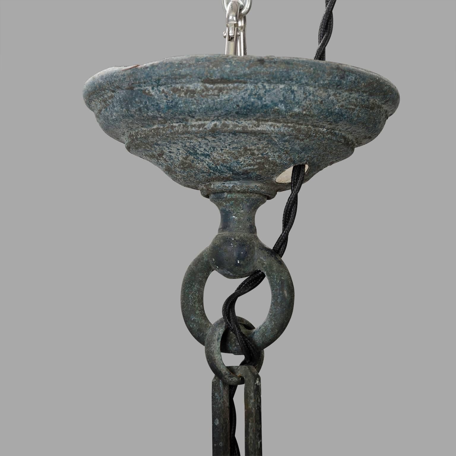 Holophane Bronze Pendant Light, Beginning of the 20th Century 4