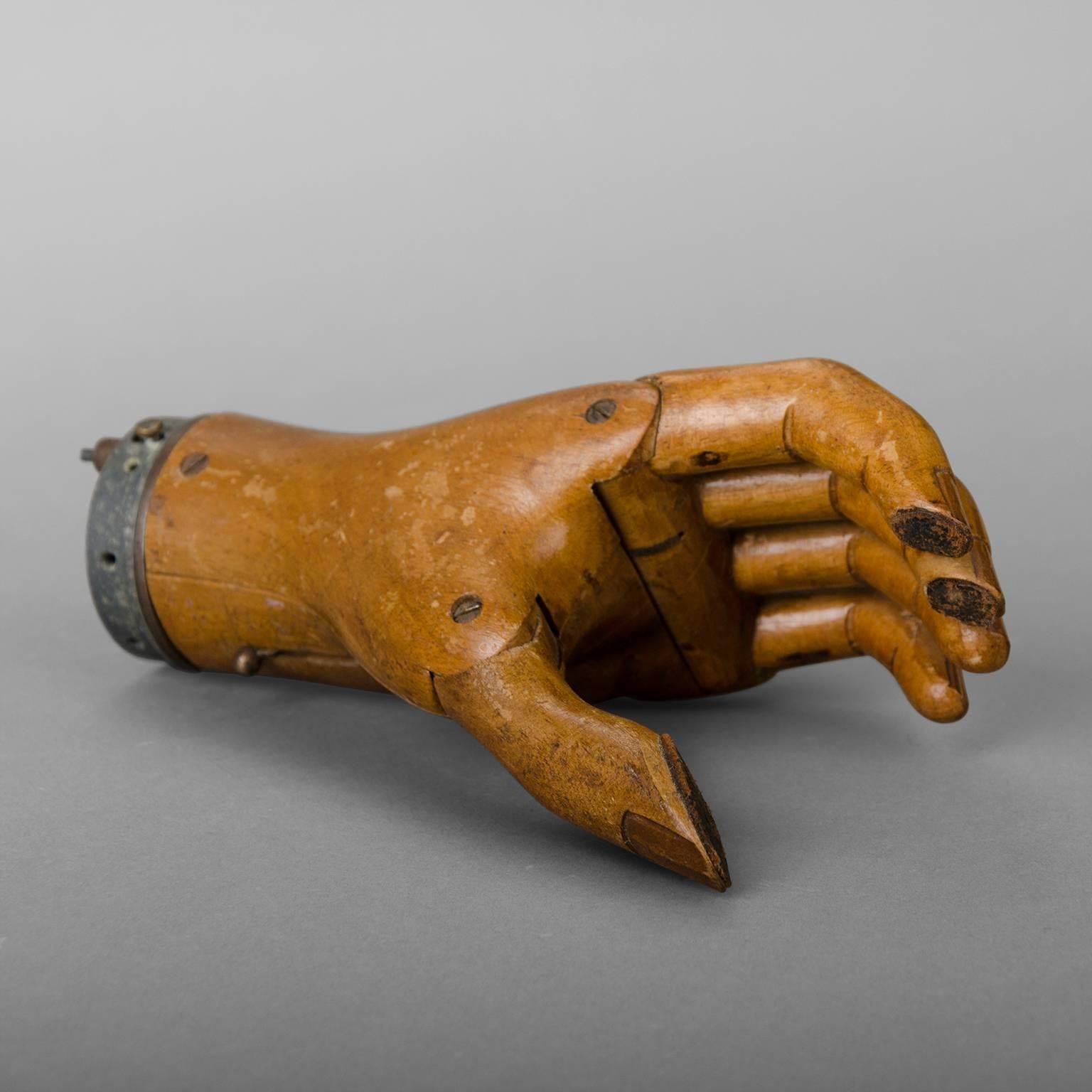 Steel Hand Prosthesis with Mechanical Joint, circa1920