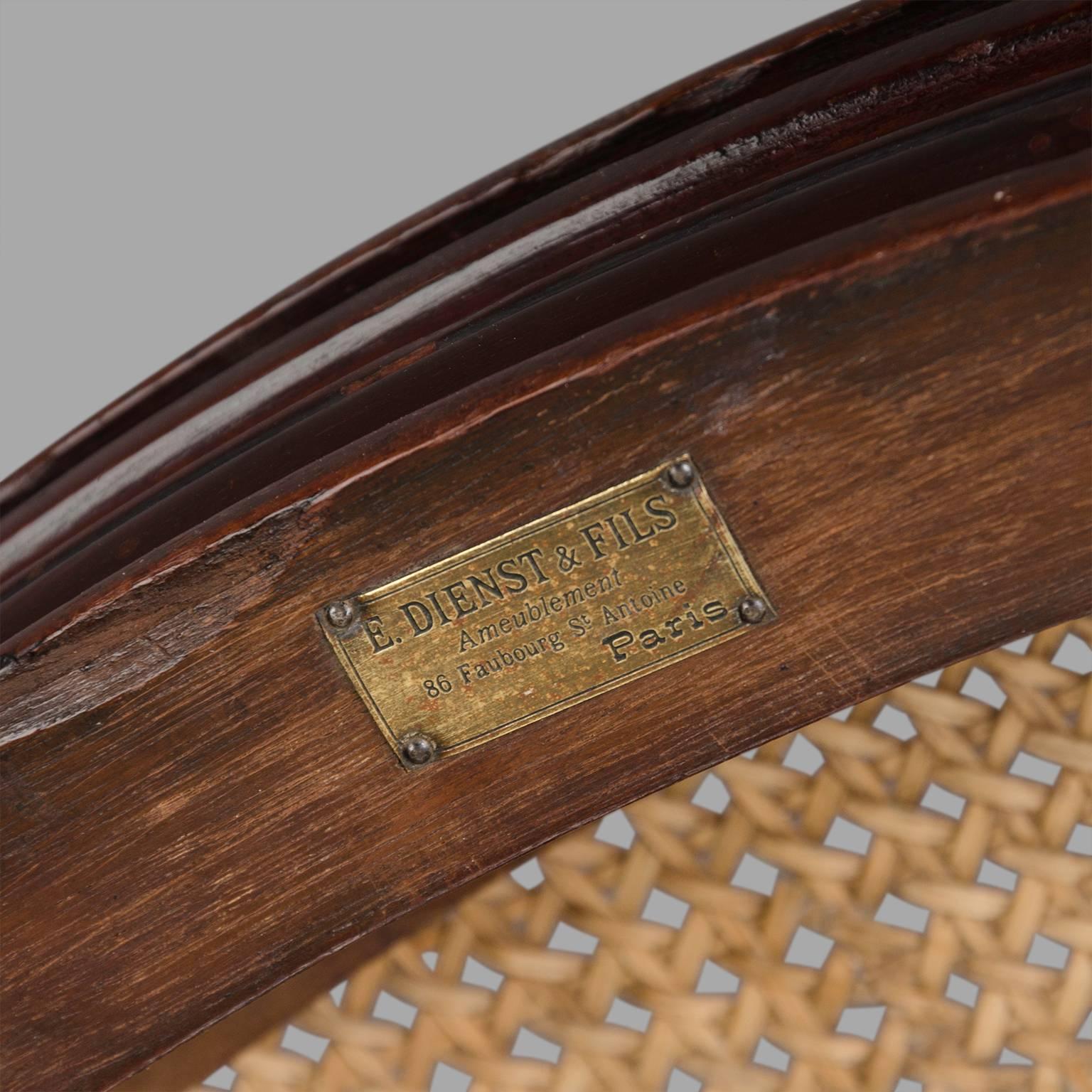 19th Century Mahogany Desk Armchair im Angebot 4