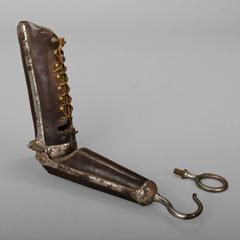 Leather Prosthetic Arm with Hook and Ring, circa 1920