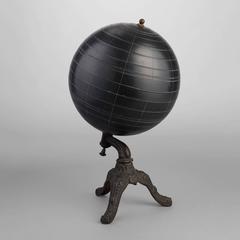 Black "Dumb" Terrestrial Globe