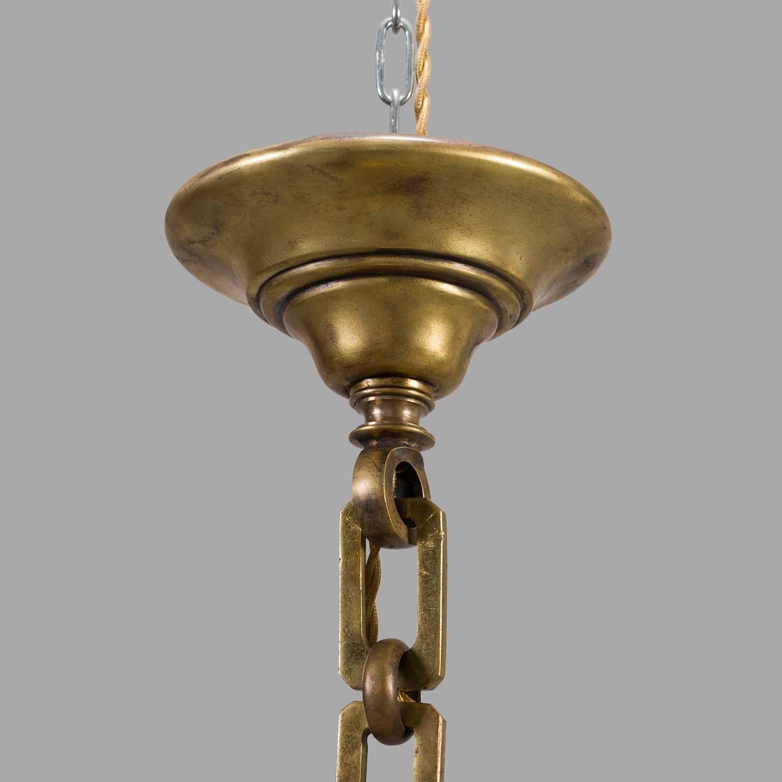 Bronze Holophane Pendant Light, circa 1900 3
