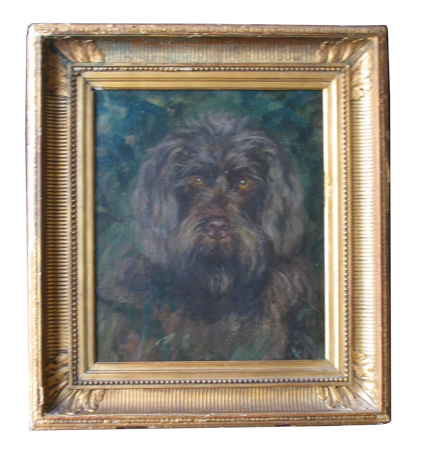 Three Oil Paintings of Three Dogs by Three Different Painters, circa 1910 For Sale 4