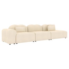 Modulares Sofa „Form“, Konfiguration 1, Hallingdal Ivory, haustierfreundlicher Stoff