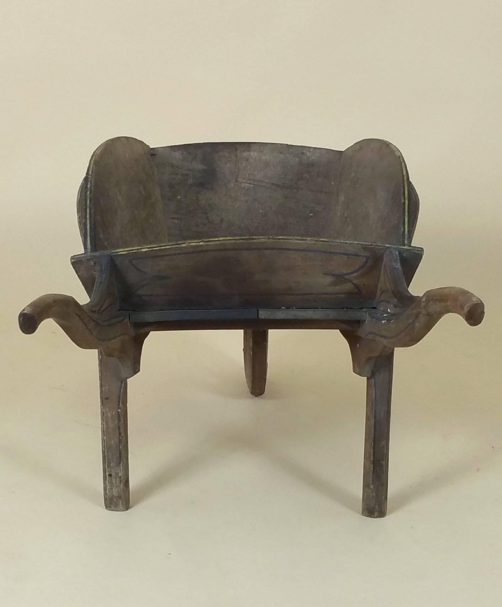 Early 19th Century Painted Fruitwood Library Book Barrow 1