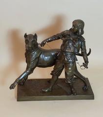 Austrian Bronze Boy and a Hound