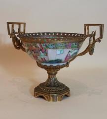 Chinese Cantonese 19th C. Centerpiece with French Ormolu Mounts