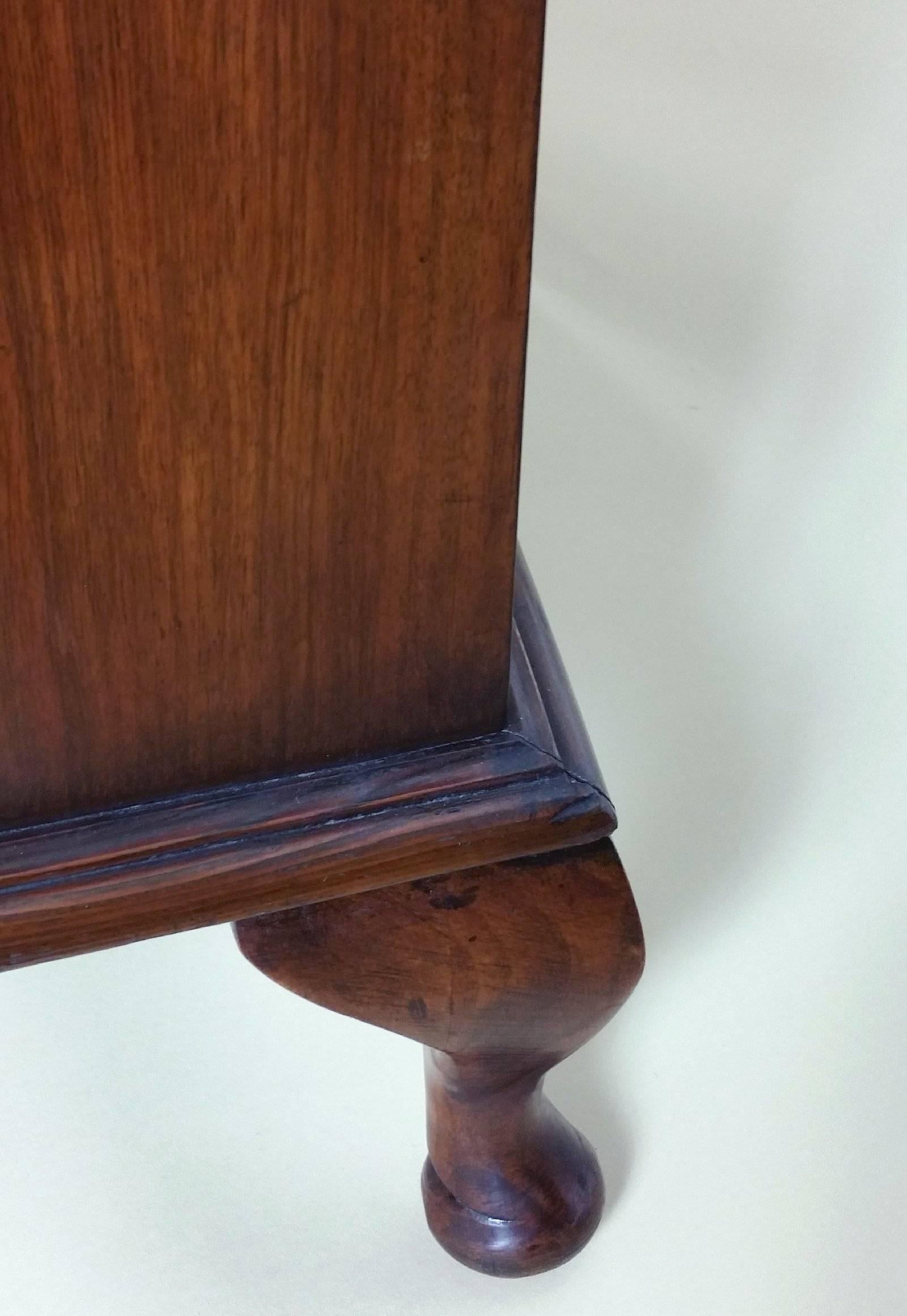 Edwardian Figured Walnut Bow Fronted Tallboy 2