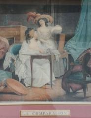 Set of Four 19th Century French Hand Colored Framed Prints