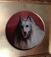 Pair of Oil on Canvas Dog Portraits by George Earl