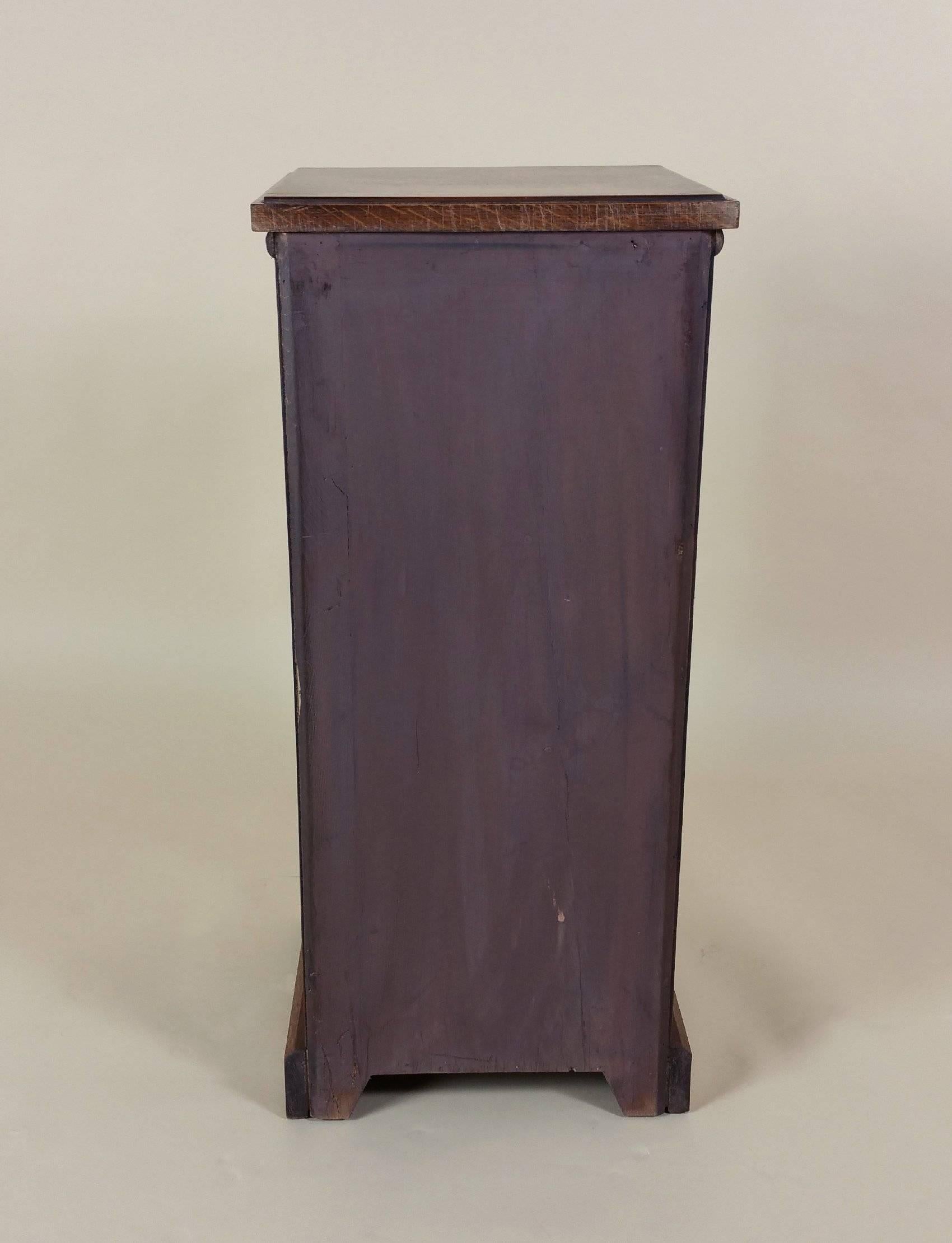 Edwardian English Oak Collectors Chest 5